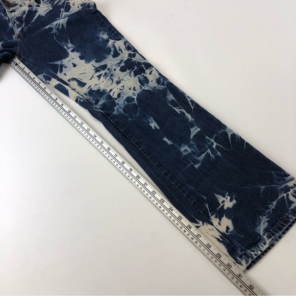 Vintage acid wash flare jeans HOLLYWOOD Size 28inches 80s 90s low rise - Picture 11 of 12